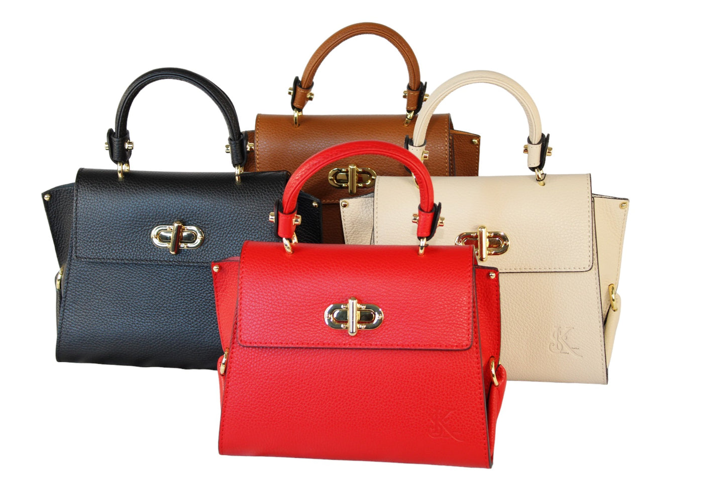 Ivanna - Red Top Handle Bag | Elegant and Versatile Handbag