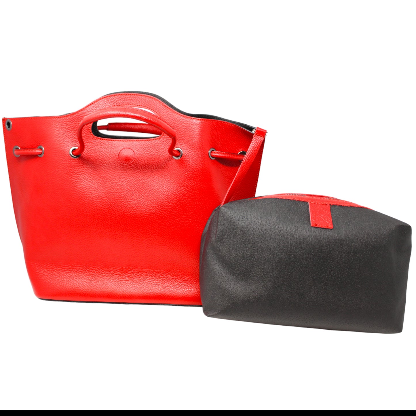 Brooke - Red Tote Bag | Luxurious Pebbled Leather Handbag