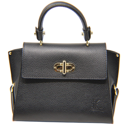 Ivanna - Black Top Handle Bag | Elegant and Versatile Handbag