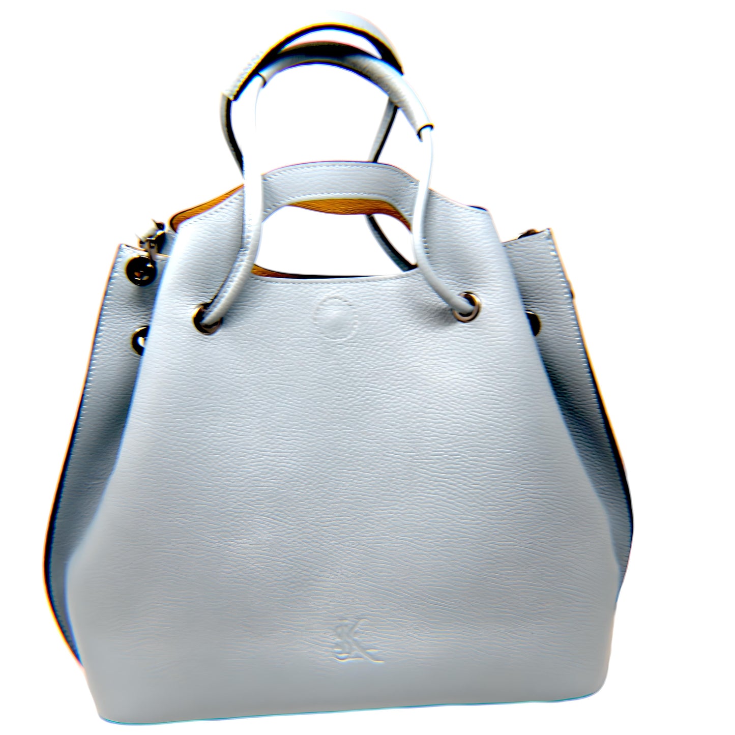 Brooke - Light Blue Tote Bag | Luxurious Pebbled Leather Handbag