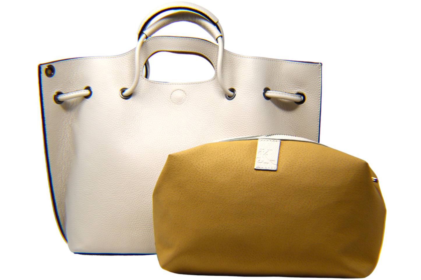 Brooke - Beige Tote Bag | Luxurious Pebbled Leather Handbag