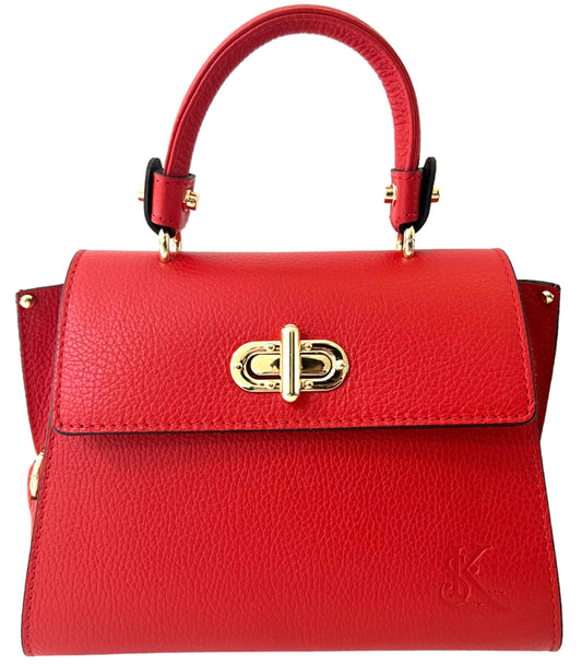 Ivanna - Red Top Handle Bag | Elegant and Versatile Handbag